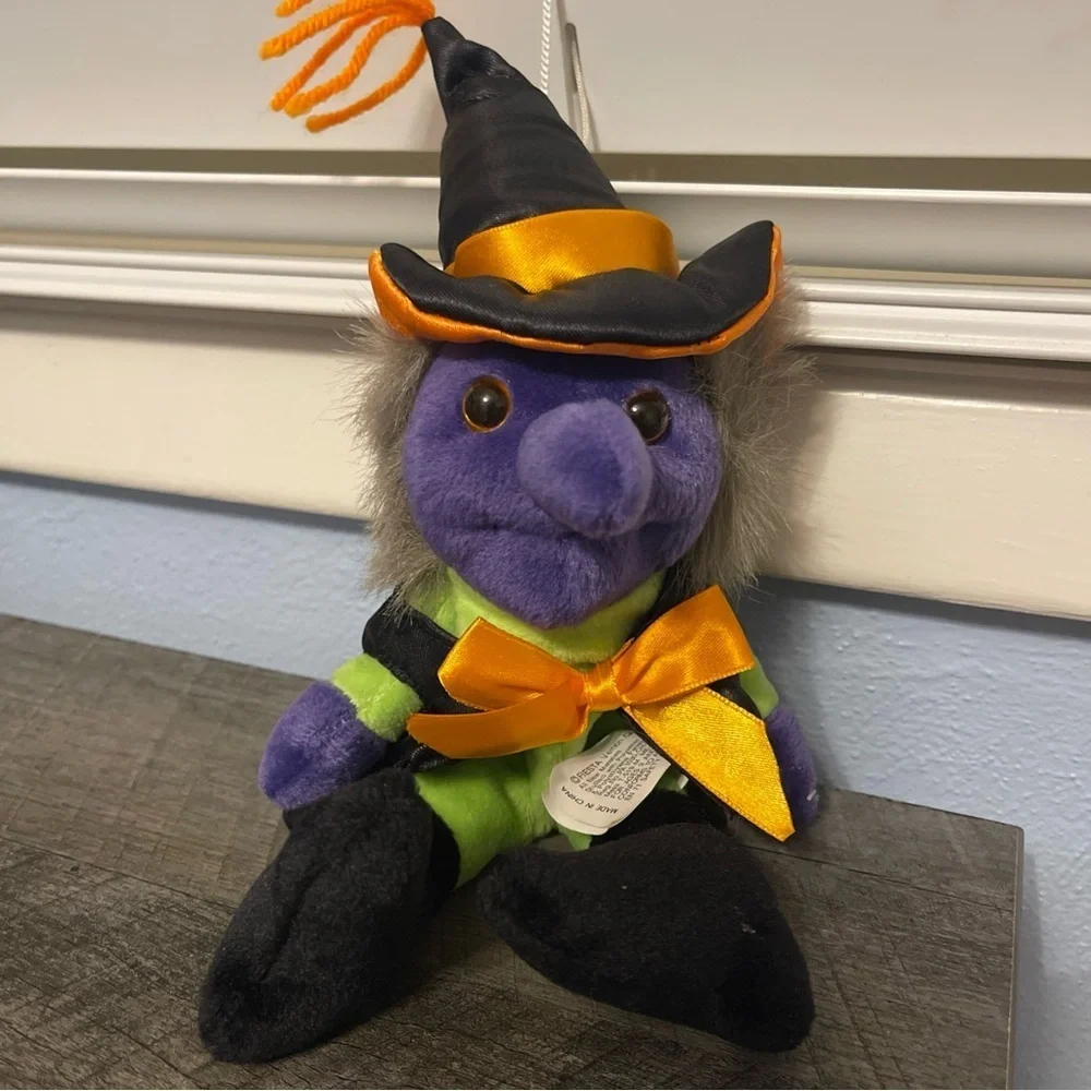 Fiesta Halloween Witch Plush in Green and Purple